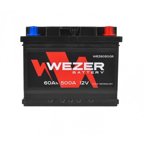 Аккумулятор WEZER 60Ah 500A (R)