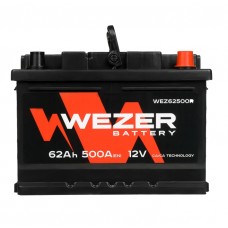 Аккумулятор WEZER 62Ah 500A (R)
