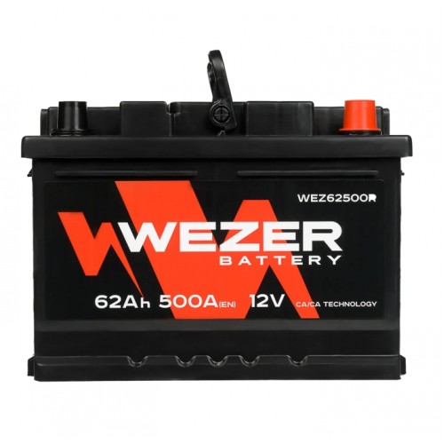 Аккумулятор WEZER 62Ah 500A (R)
