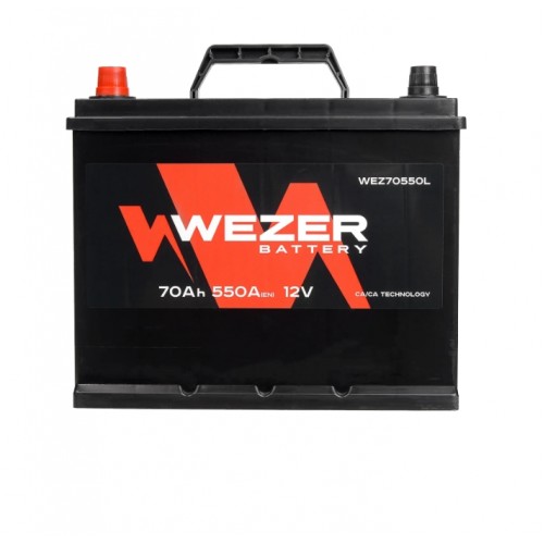 Аккумулятор WEZER 70Ah 550A (L)