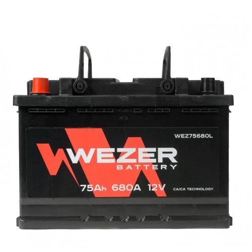 Аккумулятор WEZER 75Ah 680A (L)