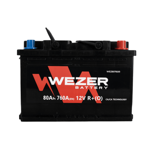 Аккумулятор WEZER 80Ah 760A (R)