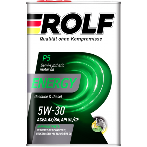 Масло моторное Rolf Energy 5W-30 A3/B4 SL/CF (4 л)