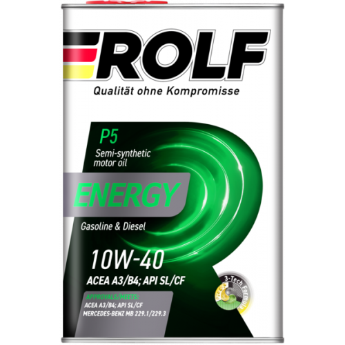 Масло моторное Rolf Energy 10W-40 A3/B4 SL/CF (4 л)