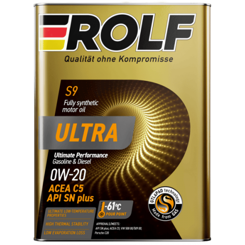 Масло моторное Rolf Ultra 0W-20 C5 SN plus (4 л)