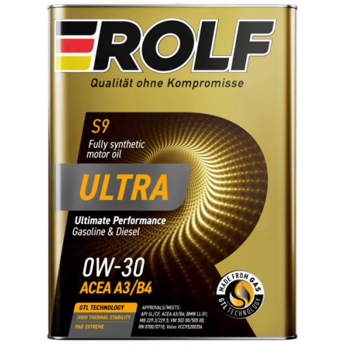 Масло моторное Rolf Ultra 0W-30 A3/B4 SL/CF (4 л)