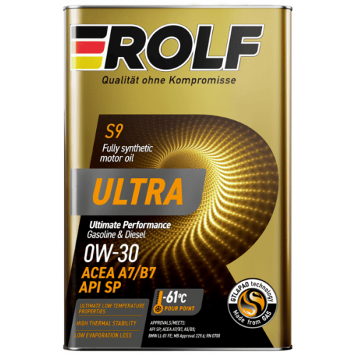 Масло моторное Rolf Ultra 0W-30 A7/B7 SP (1 л)