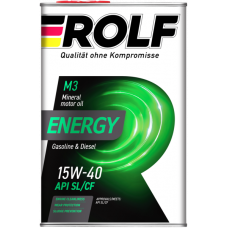 Масло моторное Rolf Energy 15W-40 SL/CF (4 л)