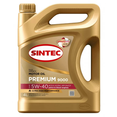 Масло моторное Sintec Premium 9000 5W-40 A3/B4 (4 л)