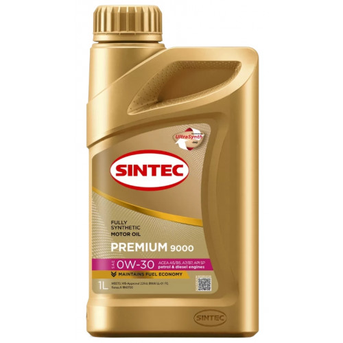 Масло моторное Sintec Premium 9000 0W-30 A5/B5 (1 л)