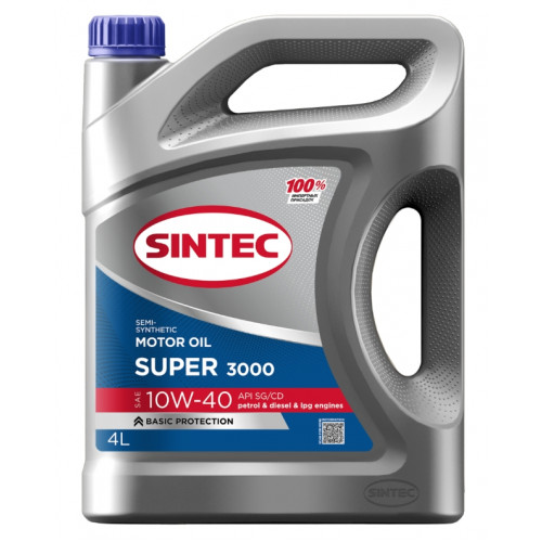 Масло моторное Sintec Super 3000 10W-40 (4 л)