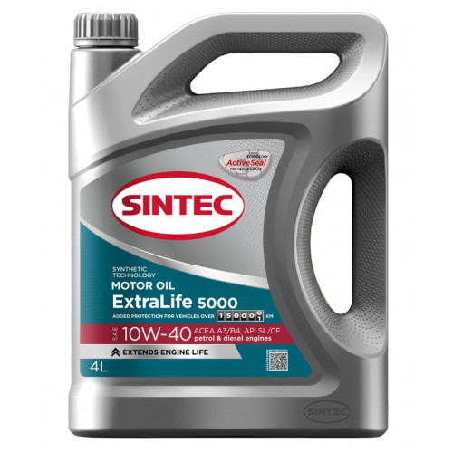 Масло моторное Sintec ExtraLife 5000 10W-40 A3/B4 (4 л)