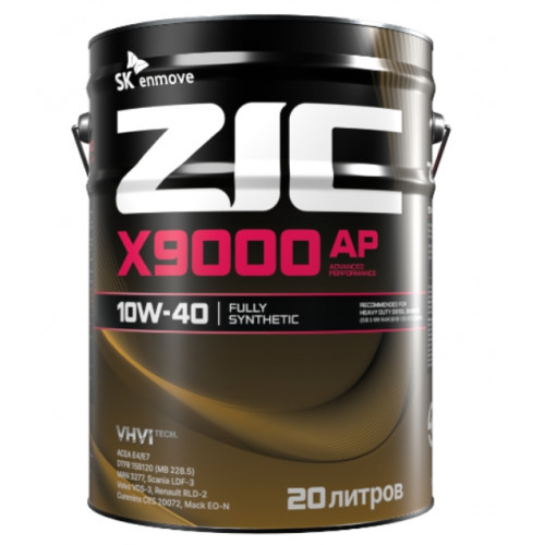 Моторное масло ZIC X9000 AP 10W-40, 20 литров
