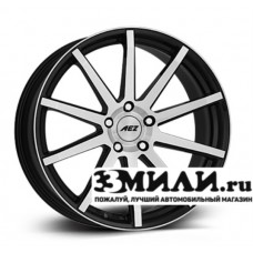 Диск 9.5x19 5x1120 ET35 D70.10 AEZ Straight Черный с полированной лицевой поверхностью