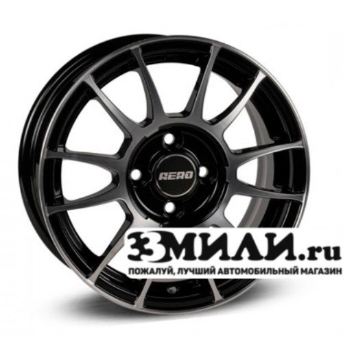 Диск 6.0x14 4x980 ET35 D58.50 Aero V2037 Черный с полированной лицевой поверхностью