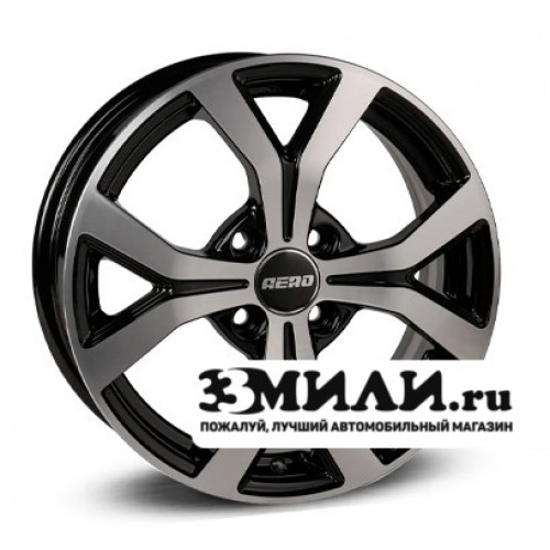 Диск 6.0x15 4x1000 ET48 D54.10 Aero V2147 Черный с полированной лицевой поверхностью