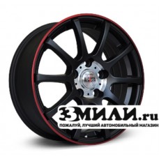 Диск 6.5x16 5x1120 ET33 D57.10 Alcasta M17 Черный матовый с красной полосой на ободе