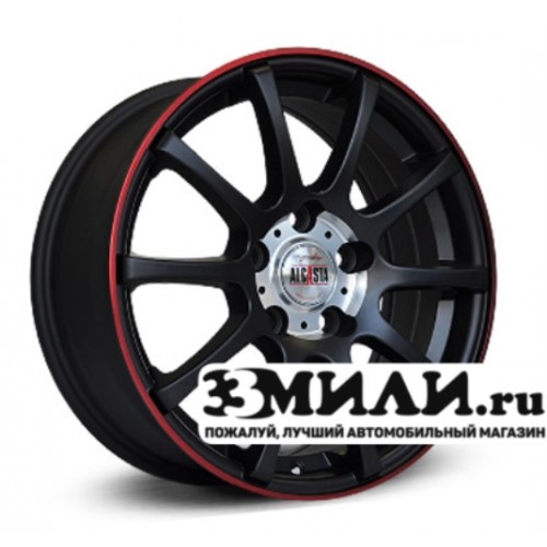Диск 6.5x16 5x1120 ET33 D57.10 Alcasta M17 Черный матовый с красной полосой на ободе