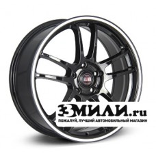 Диск 8.0x18 5x114.30 ET35 D60.10 Alcasta M30 Черный с белой полосой на ободе
