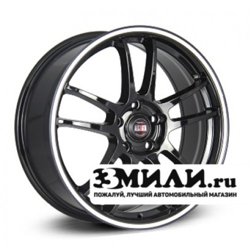 Диск 8.0x18 5x114.30 ET35 D60.10 Alcasta M30 Черный с белой полосой на ободе