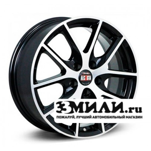 Диск x x114.3 ET45 D67.1 Alcasta M59 Черный с полированной лицевой поверхностью