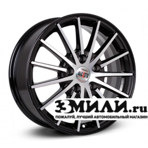 Диск 7.0x17 5x114.30 ET45 D54.10 Alcasta M60 Черный с полированной лицевой поверхностью