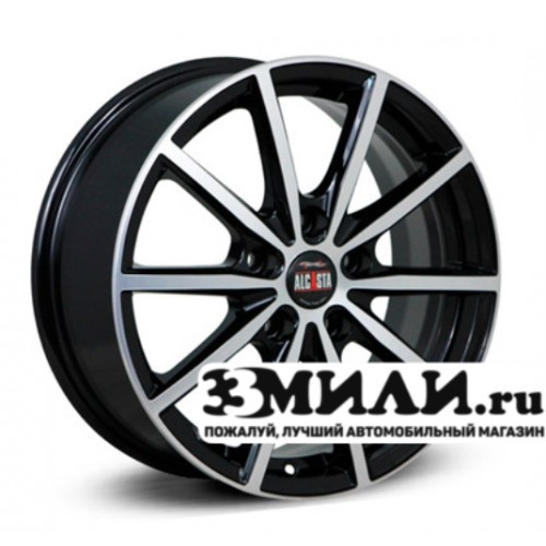 Диск 6.5x16 5x1100 ET38 D65.10 Alcasta M61 Черный с полированной лицевой поверхностью