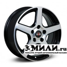 Диск 6.5x16 5x114.30 ET43 D67.10 Alcasta M62 Черный с полированной лицевой поверхностью
