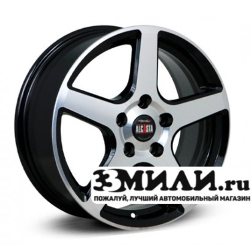 Диск x x108 ET45 D63.35 Alcasta M62 Черный с полированной лицевой поверхностью