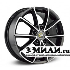Диск 6.0x15 4x1000 ET50 D60.10 Cross Street CR-01 Черный с полированной лицевой поверхностью