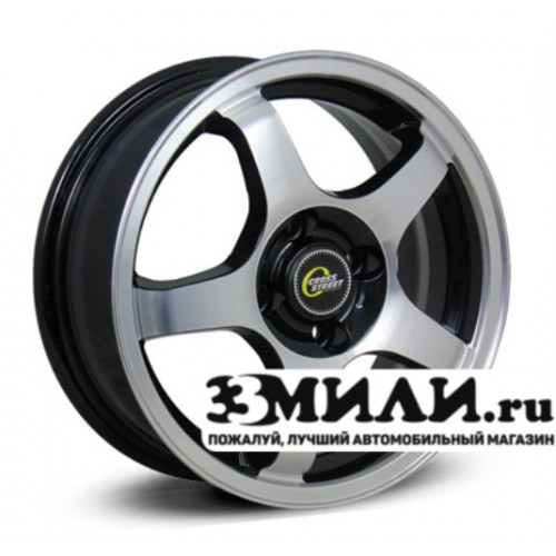 Диск 6.0x15 4x1000 ET40 D60.10 Cross Street CR-14 Черный с полированной лицевой поверхностью