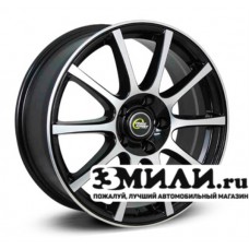 Диск 7.0x17 5x114.30 ET45 D66.10 Cross Street CR-16 Черный с полированной лицевой поверхностью