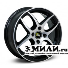 Диск 6.0x15 4x1000 ET50 D60.10 Cross Street CR-18 Черный с полированной лицевой поверхностью