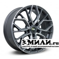 Диск 7.5x18 5x114.30 ET40 D66.10 Cross Street CR-19 Антрацитовый с полированной лицевой поверхностью