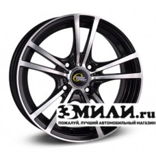Диск 7.0x17 5x114.30 ET39 D60.10 Cross Street Y9129 Черный с полированной лицевой поверхностью