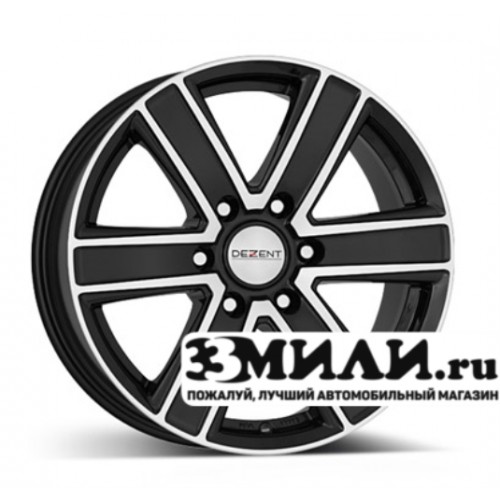 Диск 8.0x16 6x139.70 ET35 D67.10 Dezent TJ dark Черный с полированной лицевой поверхностью