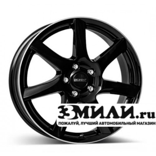 Диск 8.0x18 5x1080 ET40 D70.10 Dezent TW dark Черный с полированным ободом