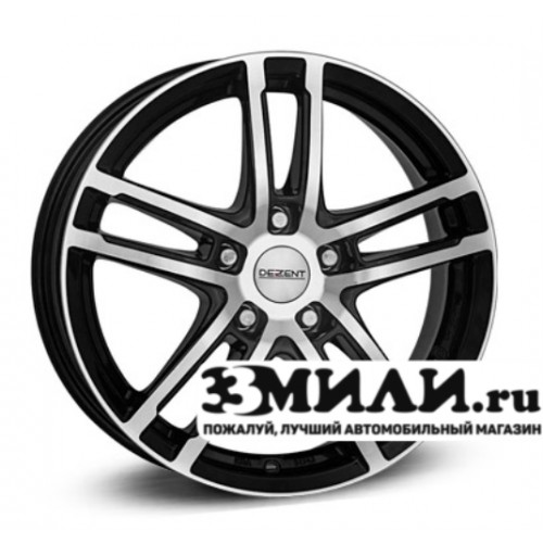 Диск 7.0x17 5x1150 ET44 D70.20 Dezent TZ dark Черный с полированной лицевой поверхностью
