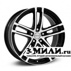 Диск 7.5x18 5x1080 ET51 D63.40 Dezent TZ dark Черный глянцевый с полированной лицевой поверхностью
