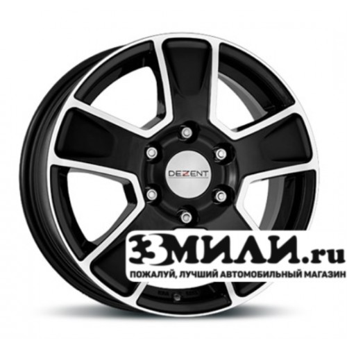 Диск 6.5x16 5x1300 ET60 D89.10 Dezent Van dark Черный с полированной лицевой поверхностью