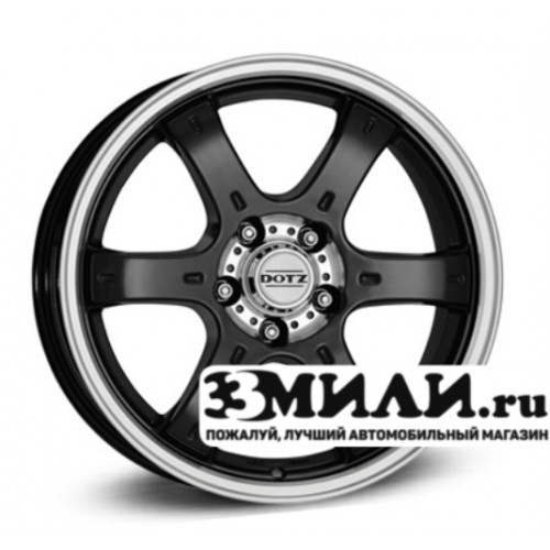 Диск 8.0x17 5x1270 ET35 D71.60 Dotz Crunch Черный с полированным ободом