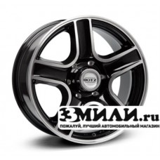 Диск 8.0x16 6x139.70 ET0 D1100 Dotz Hammada dark Черный с полированной лицевой поверхностью