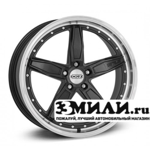 Диск 8.0x18 5x1200 ET35 D72.60 Dotz SP5 dark Антрацитовый с полированным ободом