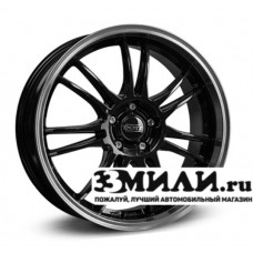 Диск 7.0x17 4x1000 ET35 D60.10 Dotz Shift Черный с полированным ободом