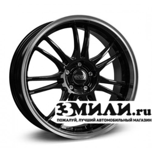 Диск 7.0x17 4x1000 ET35 D60.10 Dotz Shift Черный с полированным ободом
