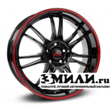 Диск 8.0x19 5x1120 ET45 D70.10 Dotz Shift pinstripe red Черный с красной полосой на ободе