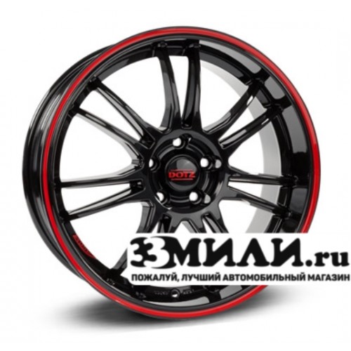 Диск 8.0x19 5x1120 ET45 D70.10 Dotz Shift pinstripe red Черный с красной полосой на ободе