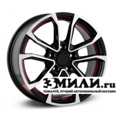 Диск 6.5x16 5x1050 ET39 D56.60 Legeartis Concept GM512 Черный с полированной лицевой поверхностью с красной внутренней полкой