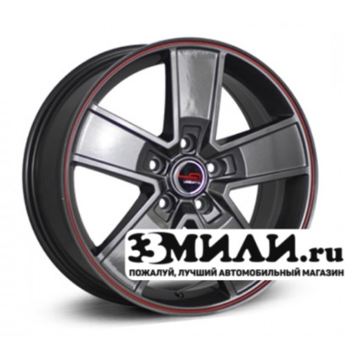 Диск 6.5x16 5x1050 ET39 D56.60 Legeartis Concept GM529 Антрацитовый с красной полосой на ободе