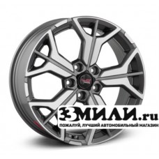 Диск 7.5x18 5x114.30 ET47 D67.10 Legeartis Concept Ki538 Антрацитовый с полированной лицевой поверхностью